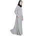 Travel Abaya in Jersey - Grey color